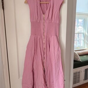 Anthropologie Pink Midi Dress